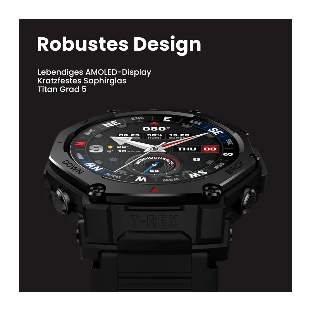 Amazfit T-Rex 3 Pro Outdoor Smartwatch 48mm Saphir-AMOLED-Display — 3