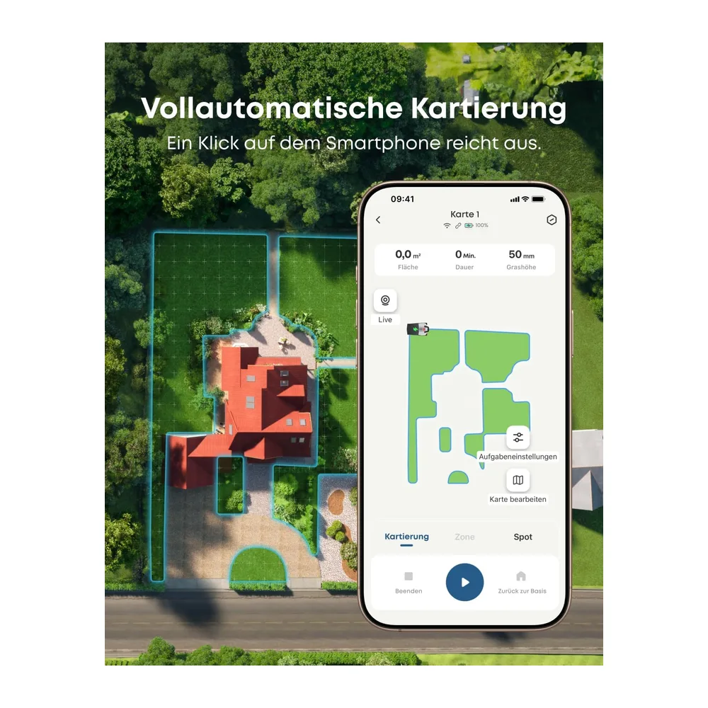 eufy E15 Mähroboter, Keine Signalausfälle, Kein RTK, TrueVision Technologie, Smart-Navigation, Garten bis — 4