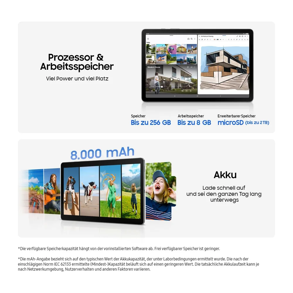 Samsung Galaxy Tab S10 Lite AI Tablet, Android Tablet, 6 GB RAM, 128 GB Speicher, 27,7 cm/10,9" Display mit — 4