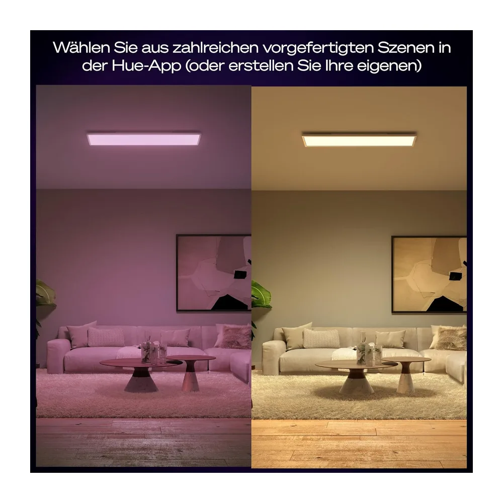 Philips Hue Surimu White & Color Ambiance Panel Deckenlampe 120x30cm — 4