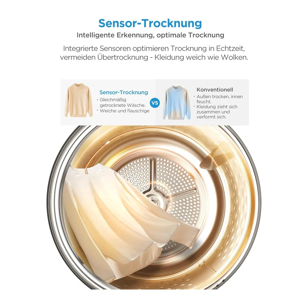Midea Wärmepumpentrockner 7 kg, Energieklasse D, MD11EH70BD, Weiß [Energieklasse D] — 5