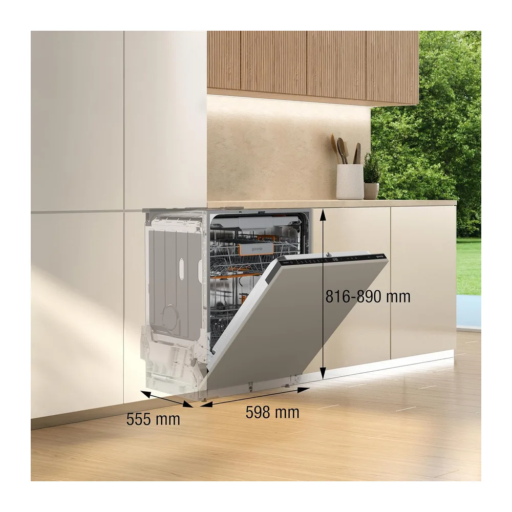 Gorenje GV16B Vollintegrierbar Geschirrspüler/60 cm/8 Programme/16 Maßgedecke/Europäische Qualität/Total — 2
