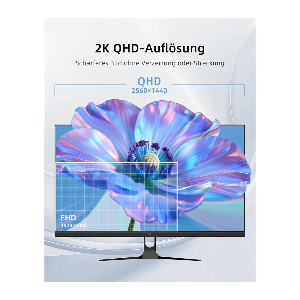 KTC 32 Zoll WQHD Monitor, 2560×1440 IPS PC Monitor, 120Hz, ΔE<2, 99% sRGB, 85% DCI-P3, HDR10, — 2