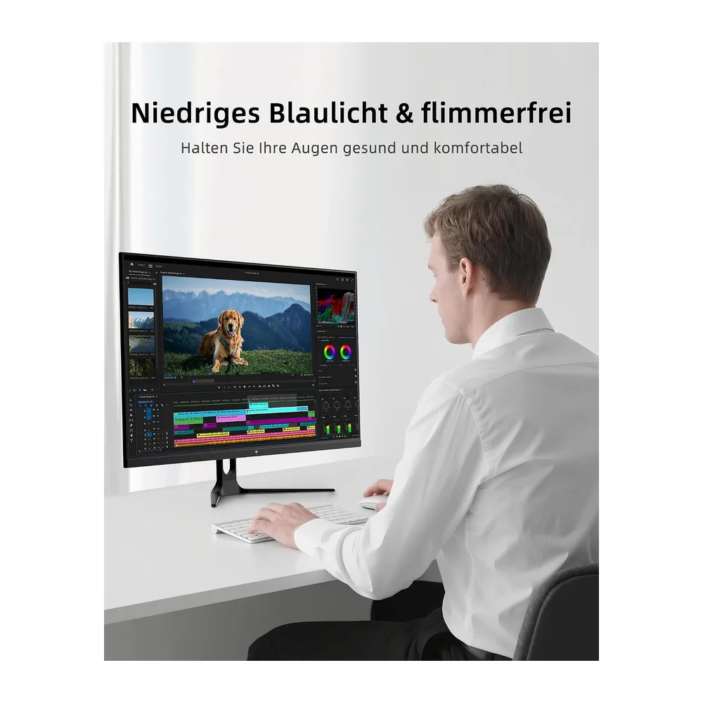 KTC 32 Zoll WQHD Monitor, 2560×1440 IPS PC Monitor, 120Hz, ΔE<2, 99% sRGB, 85% DCI-P3, HDR10, — 5
