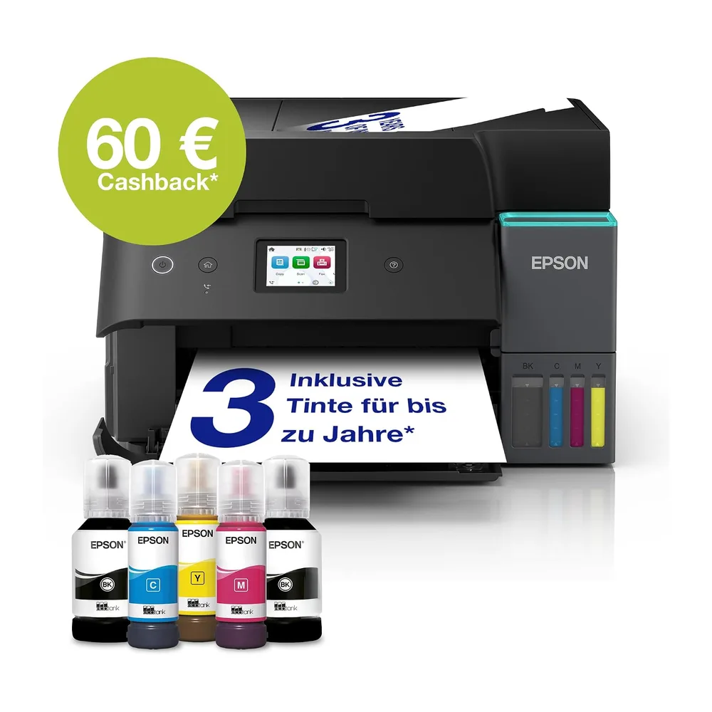 Epson EcoTank ET-4950 Tintentankdrucker | fürs Das Home Office | WLAN & Ethernet | A4 | (Duplex-) Druck, — 2