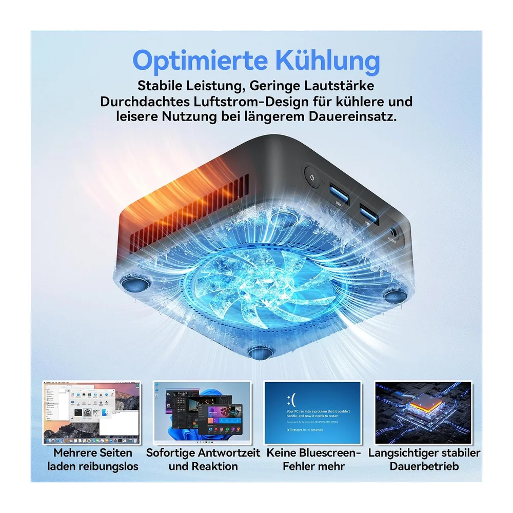 Blackview Mini PC MP50 mit Tastatur und Maus — 5