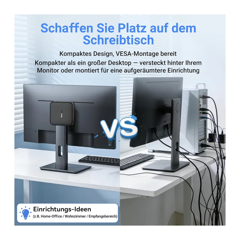 Blackview Mini PC MP50 mit Tastatur und Maus — 6