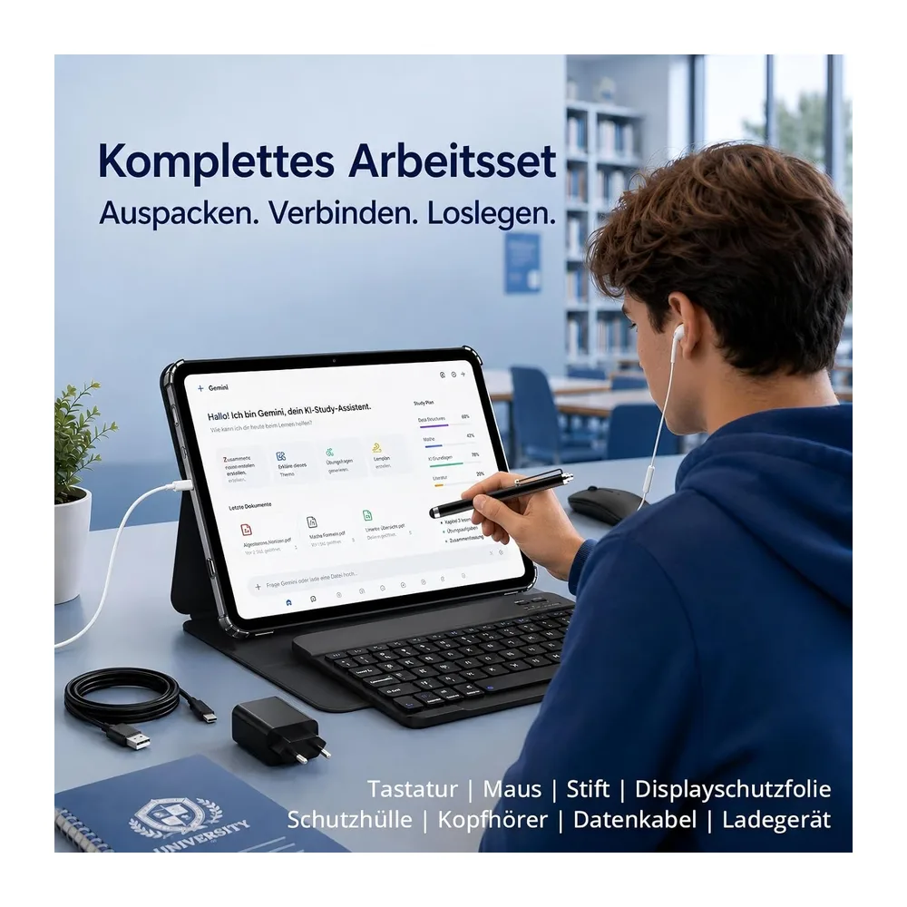 TABWEE 13,4 Zoll Tablet mit Tastatur und Stift für Studium & Büro — 4