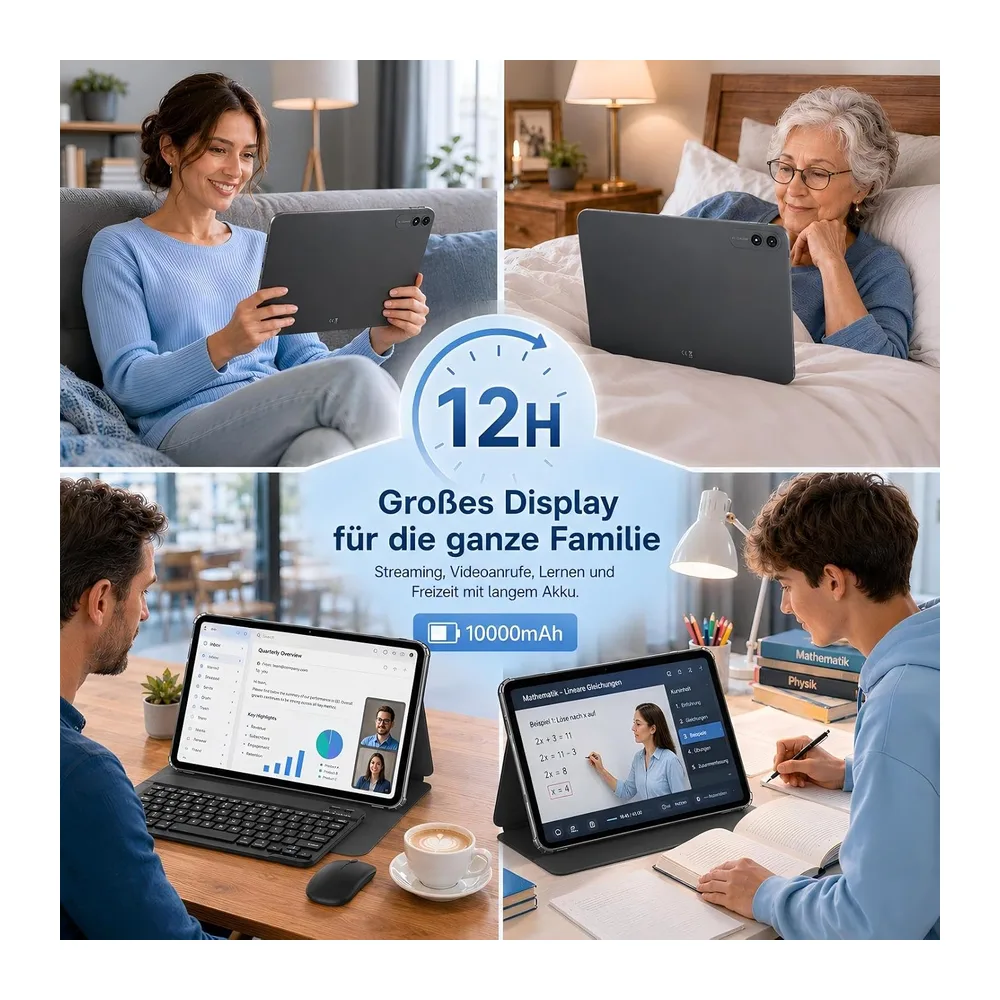 TABWEE 13,4 Zoll Tablet mit Tastatur und Stift für Studium & Büro — 6
