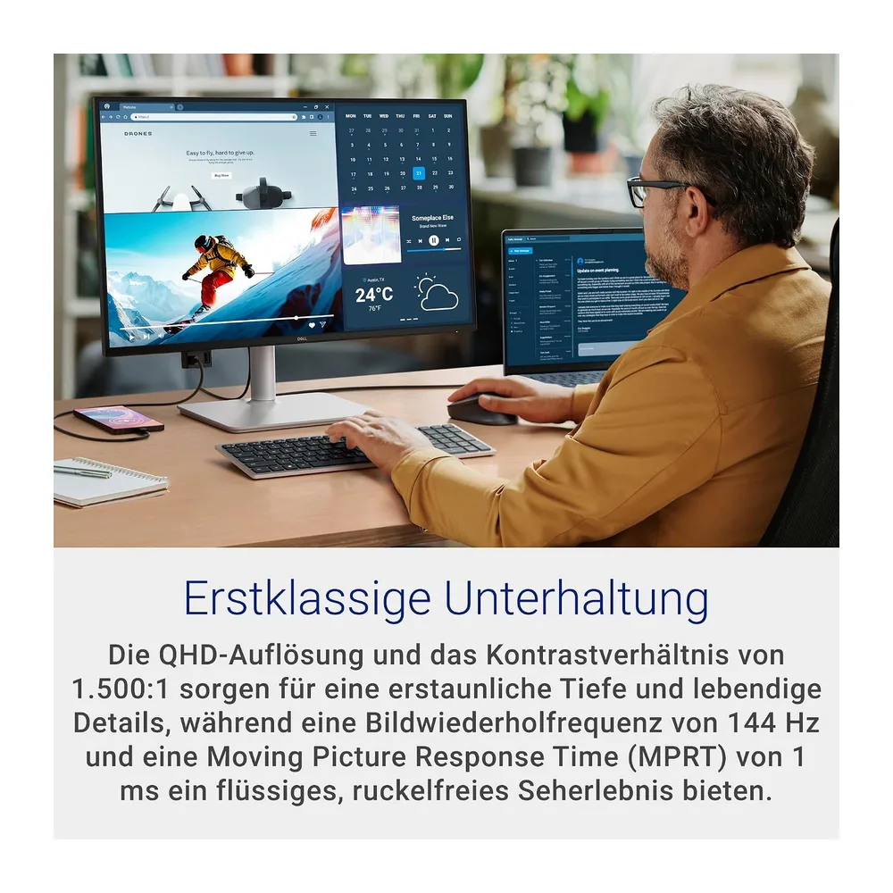 Dell 27 Plus USB-C Monitor - S2725DC, QHD (2560x1440), 144Hz, IPS, 1ms MPRT — 2