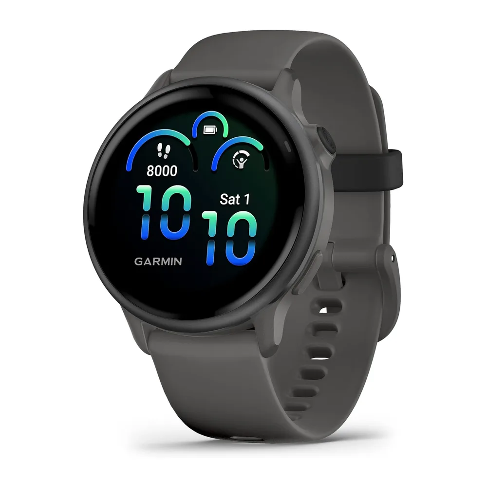 Garmin Vivoactive 6, 42 mm, GPS-Fitness-Smartwatch, Kieselgrau/Schiefergrau
