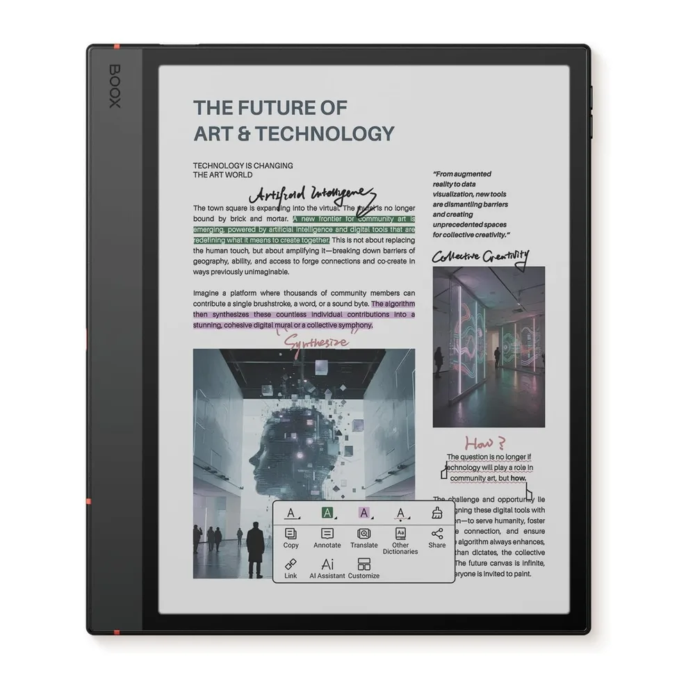 BOOX Note Air5 C Tablet 10,3 Zoll 64 GB Android 15 Farbe E-Ink ePaper Reader