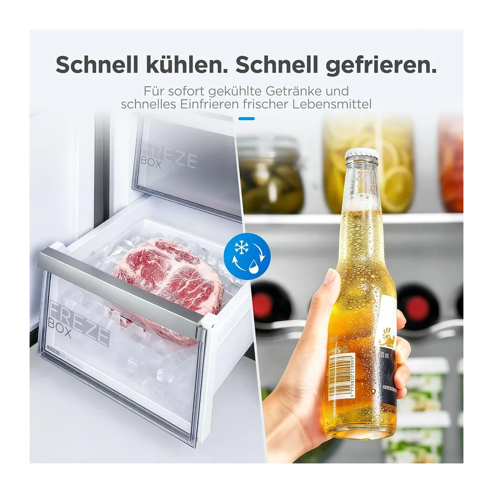 Midea Side-by-Side Kühlschrank 569 L, Eiswürfel- & Wasserspender, No Frost [Energieklasse E] — 6