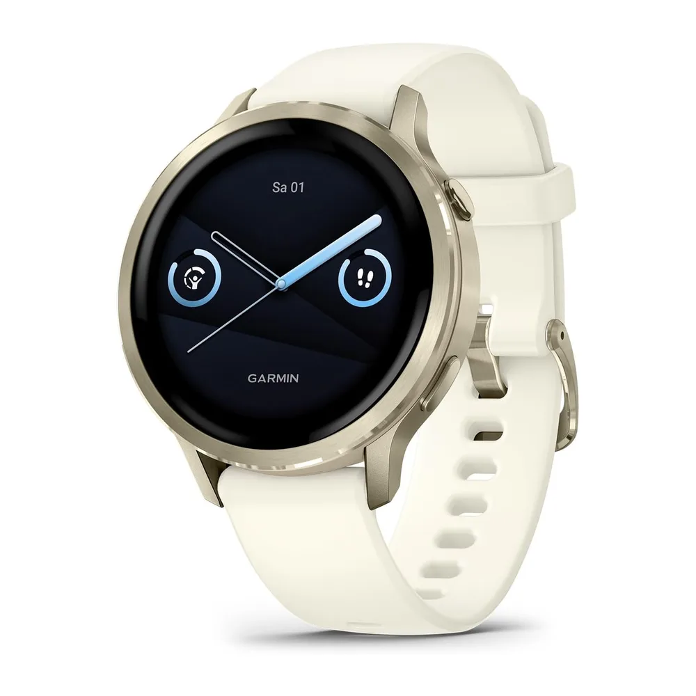 Garmin Venu 4, 41 mm, GPS-Fitness-Smartwach, Beige/Lunargold