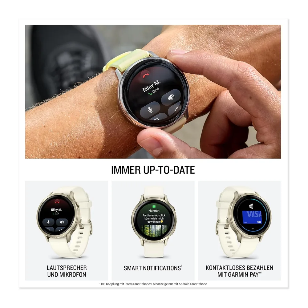 Garmin Venu 4, 41 mm, GPS-Fitness-Smartwach, Beige/Lunargold — 4