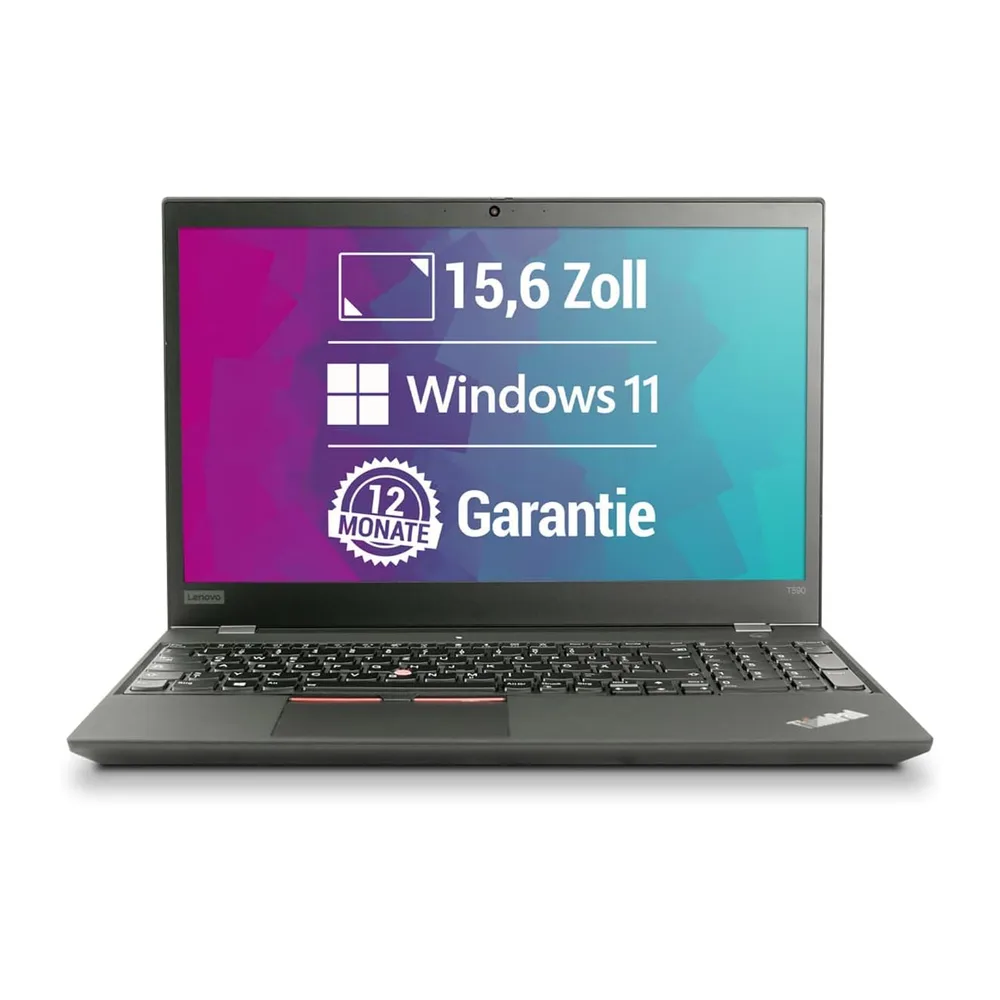 Lenovo ThinkPad T590 15,6 Zoll Full HD Laptop Intel Core i5-8265U@ bis zu 3,9 GHz 16 GB 256 GB SSD mit