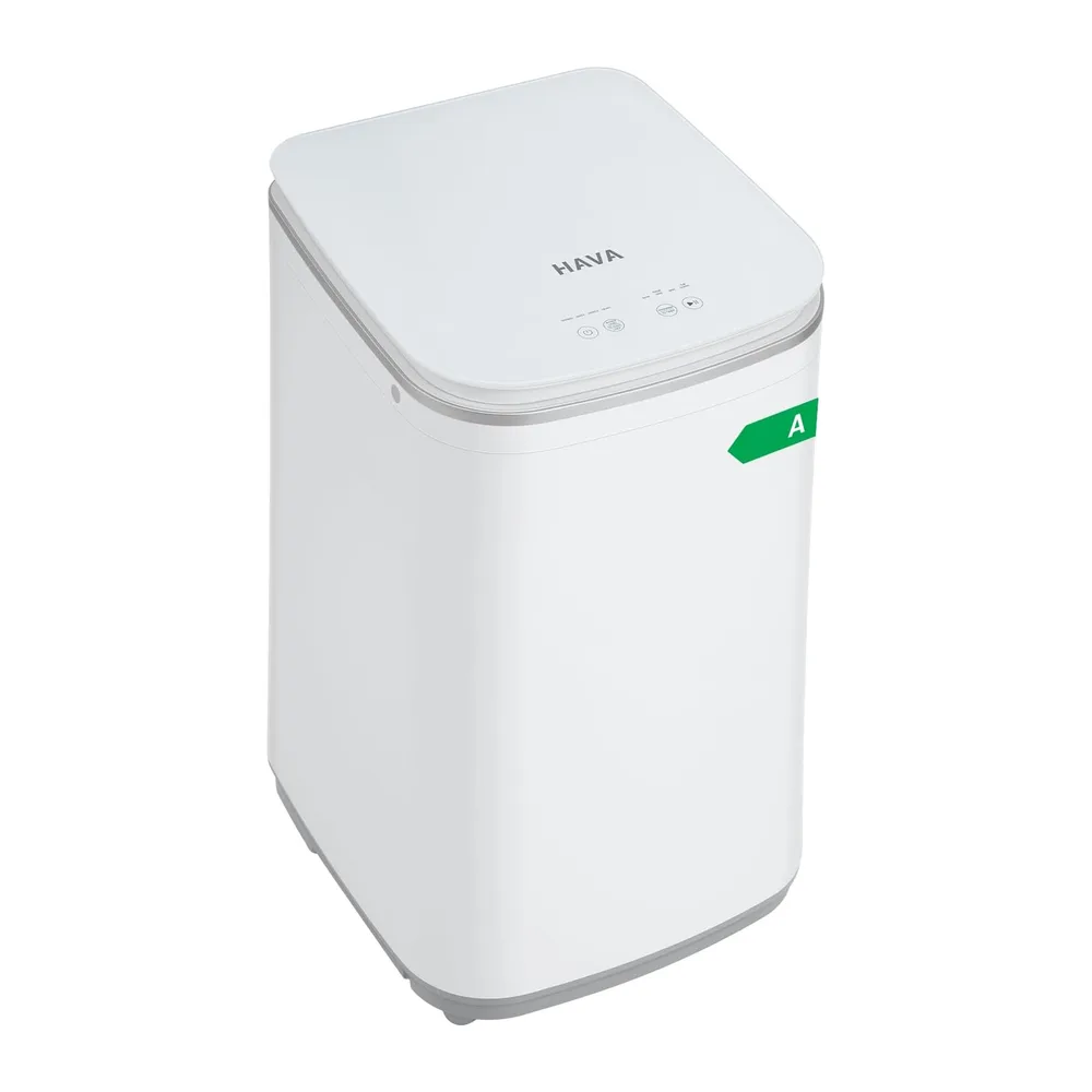 HAVA Mini Waschmaschine, 3 kg Fassungsvermögen Kleine Waschmaschine [Energieklasse A]