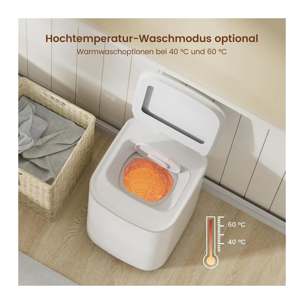 HAVA Mini Waschmaschine, 3 kg Fassungsvermögen Kleine Waschmaschine [Energieklasse A] — 5