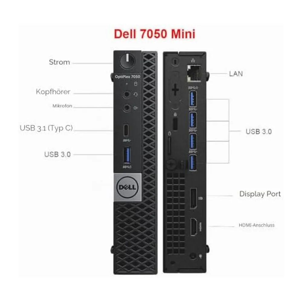 DELL Optiplex 7050 Tiny Mini PC Desktop-PC Business Intel Core i5 6th — 5