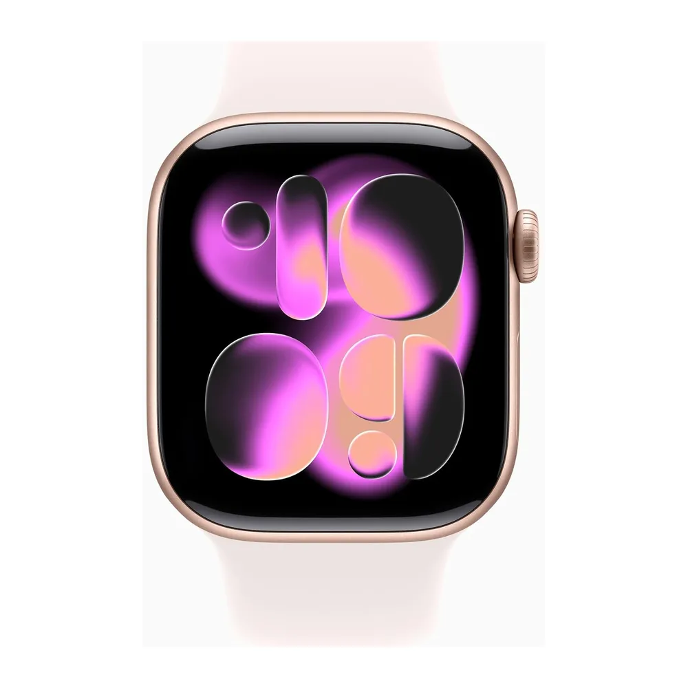 Apple Watch Series 11 [GPS, 42mm] Aluminiumgehäuse Roségold mit Sportarmband Blassrosa, S/M (Generalüberholt) — 2