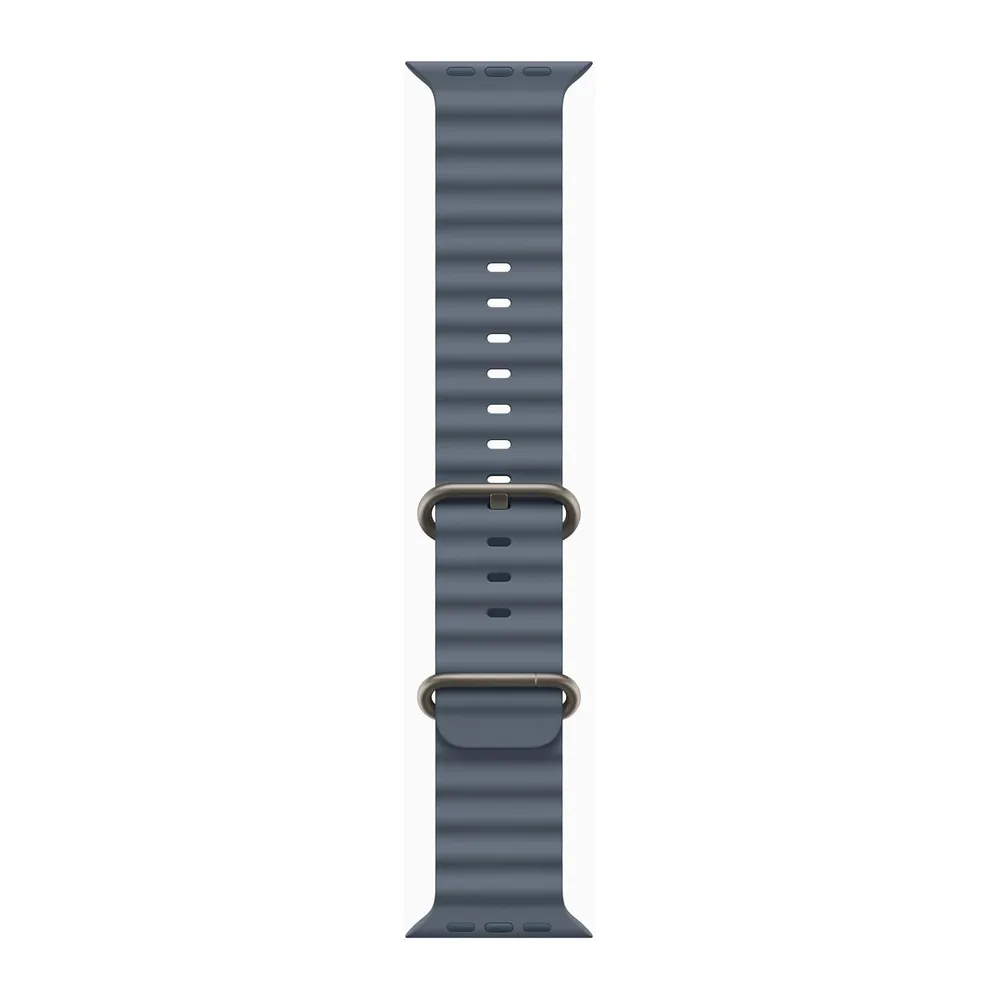 Apple Watch Ultra 3 [GPS + Cellular, 49mm] Titangehäuse Natur mit Ocean Armband Maritimblau (Generalüberholt) — 3