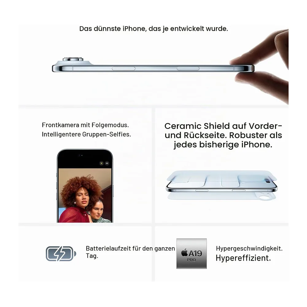 Apple iPhone Air, 256GB, SIM Global, Sky Blau- Unlocked (Generalüberholt) — 4