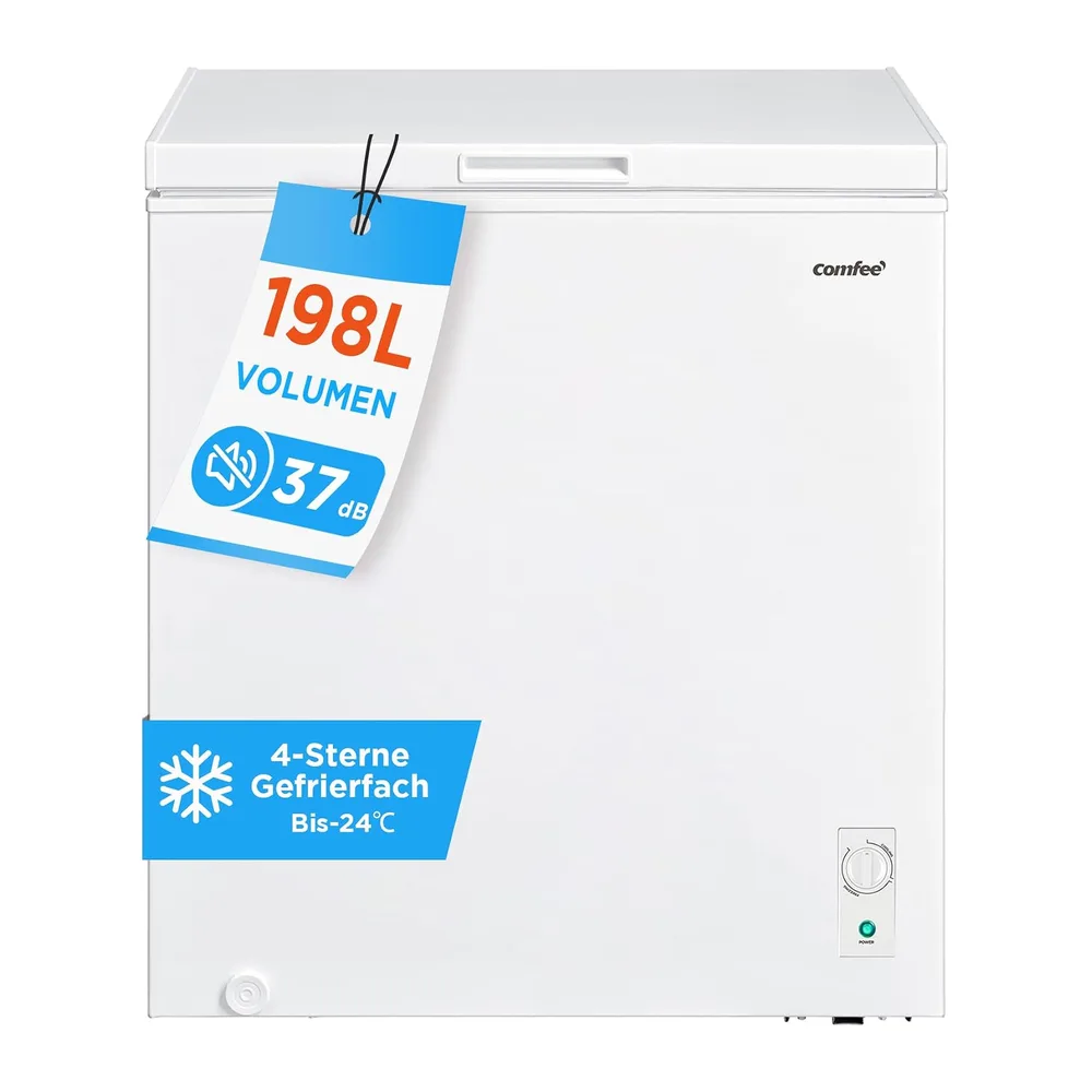 Comfee 198L Gefriertruhe, Freistehend, 37 dB [Energieklasse E]