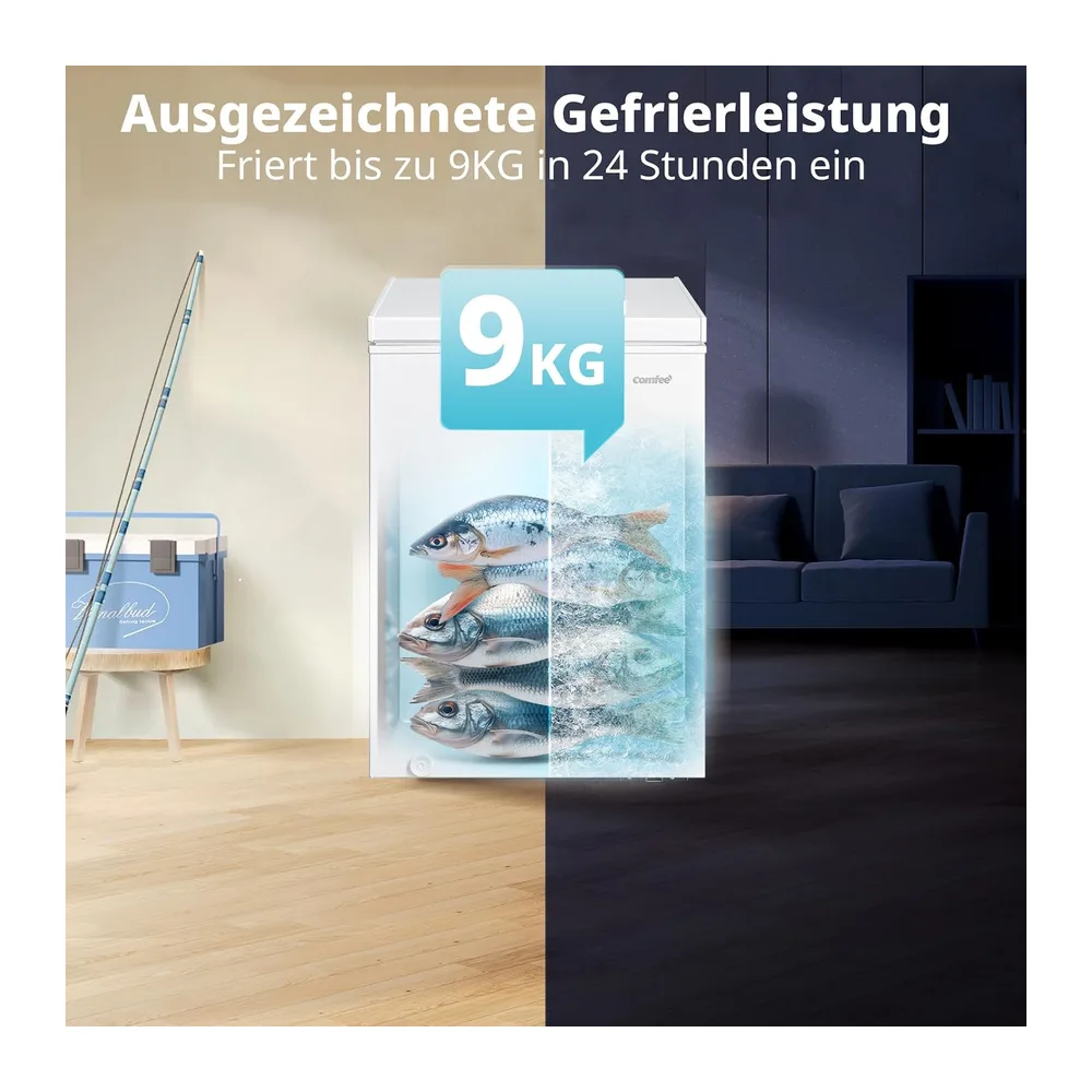 Comfee 198L Gefriertruhe, Freistehend, 37 dB [Energieklasse E] — 3