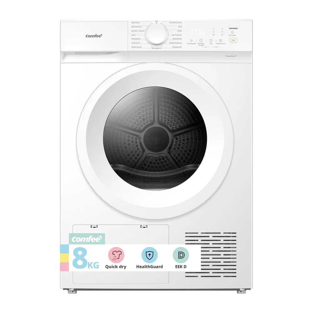 Comfee Wärmepumpentrockner 8 kg Energieklasse D Weiß CD08EHP05W [Energieklasse D]