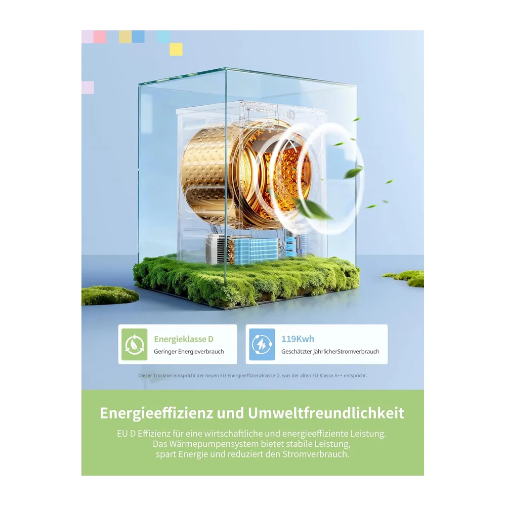 Comfee Wärmepumpentrockner 8 kg Energieklasse D Weiß CD08EHP05W [Energieklasse D] — 4
