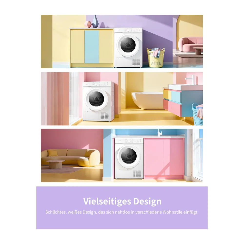 Comfee Wärmepumpentrockner 8 kg Energieklasse D Weiß CD08EHP05W [Energieklasse D] — 6
