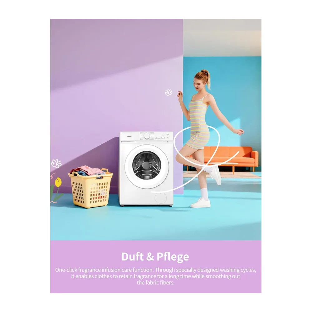 Comfee Frontlader Waschmaschine 8 kg Energieklasse A-10% weiß CF08EWP05W [Energieklasse A] — 6