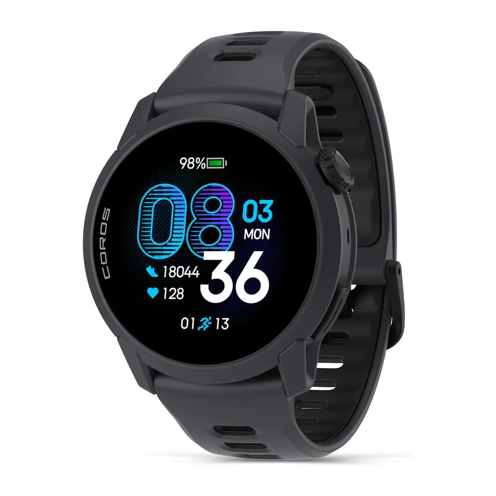 COROS PACE 4 Ultraleichte Sportuhr- Schwarz Silikon