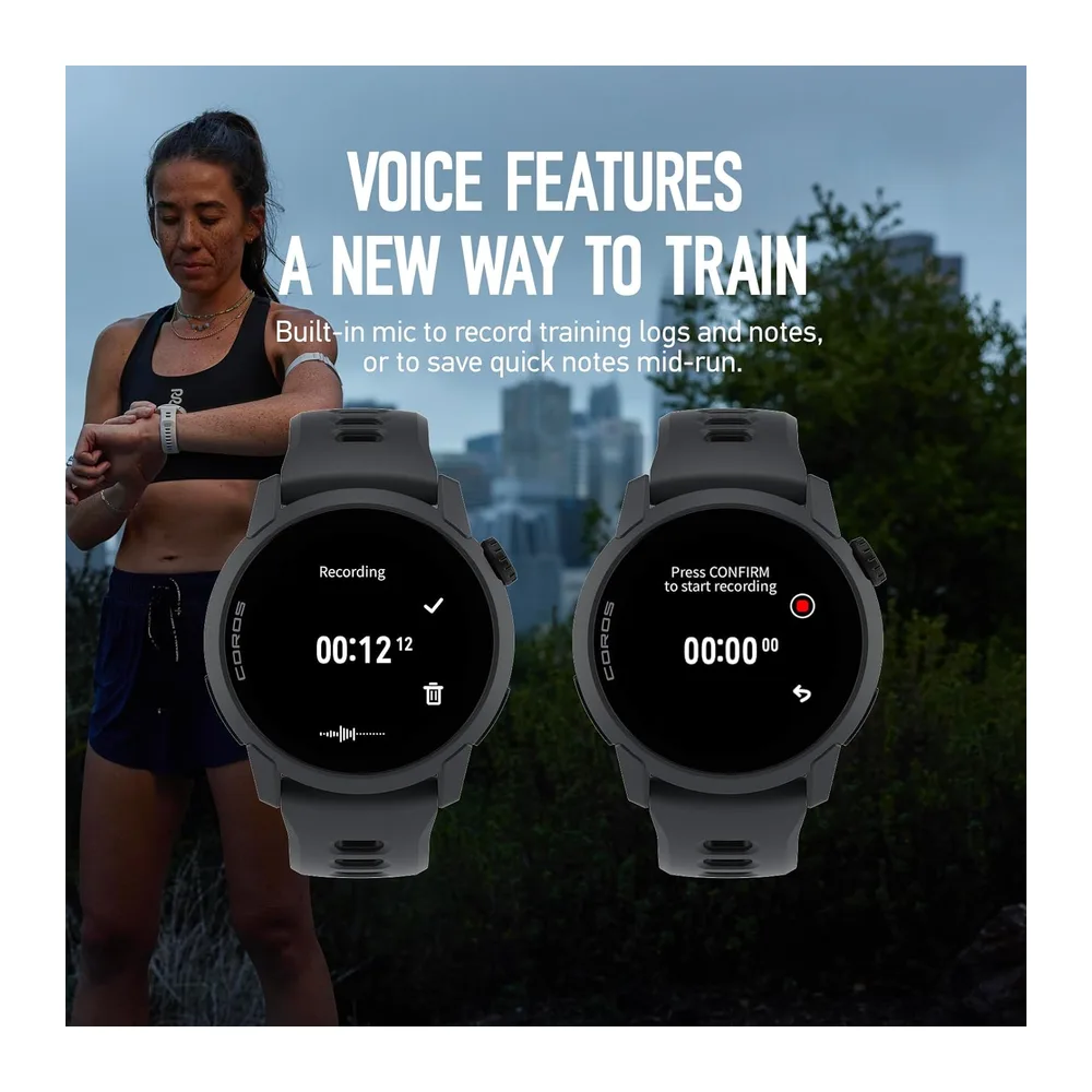 COROS PACE 4 Ultraleichte Sportuhr- Schwarz Silikon — 5