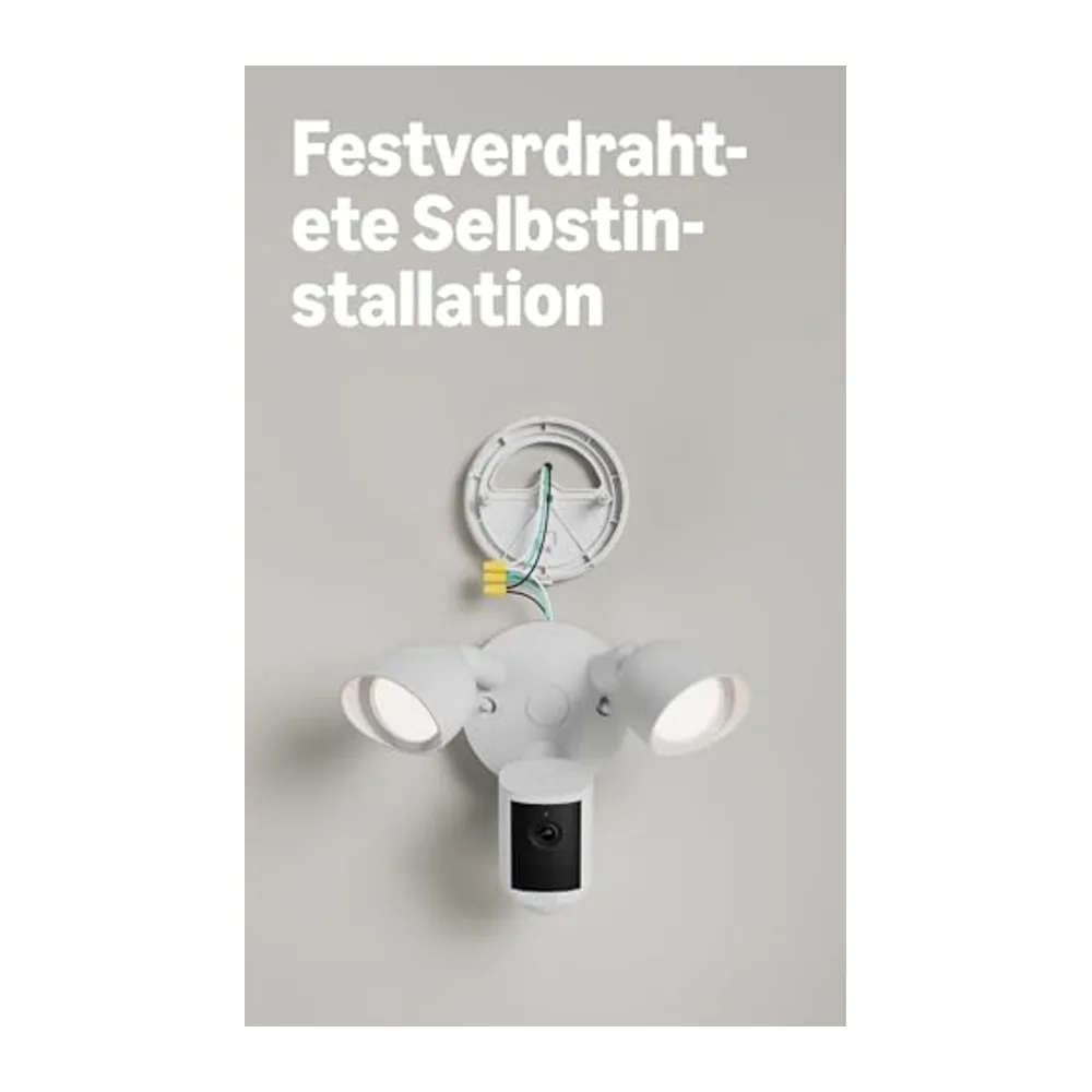 Ring Floodlight Camera 2K, Flutlichtkamera, festverdrahtet (neueste Gen.), Weitwinkel-Video in Retinal 2K, — 6