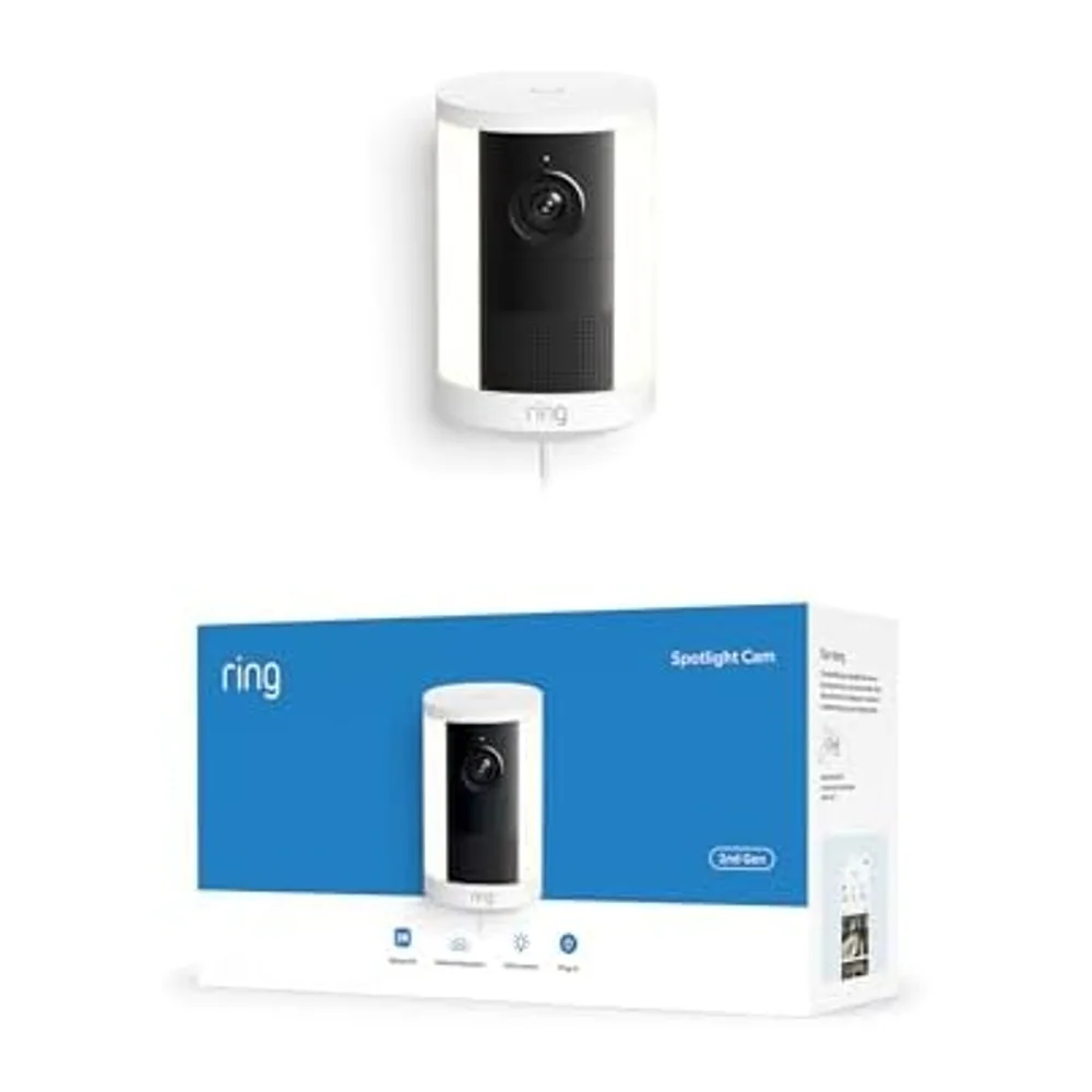 Ring Spotlight Cam 2K, Spotlight Kamera, Netzstecker (neueste Generation), Retinal 2K, optimierter 6x-Zoom, — 2