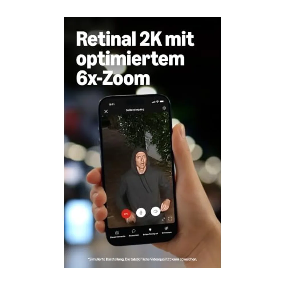 Ring Spotlight Cam 2K, Spotlight Kamera, Netzstecker (neueste Generation), Retinal 2K, optimierter 6x-Zoom, — 3