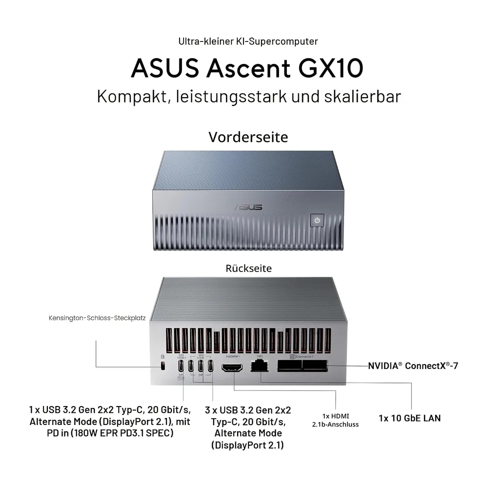 ASUS Ascent GX10-GG0003BN 1TB KI Supercomputer — 6