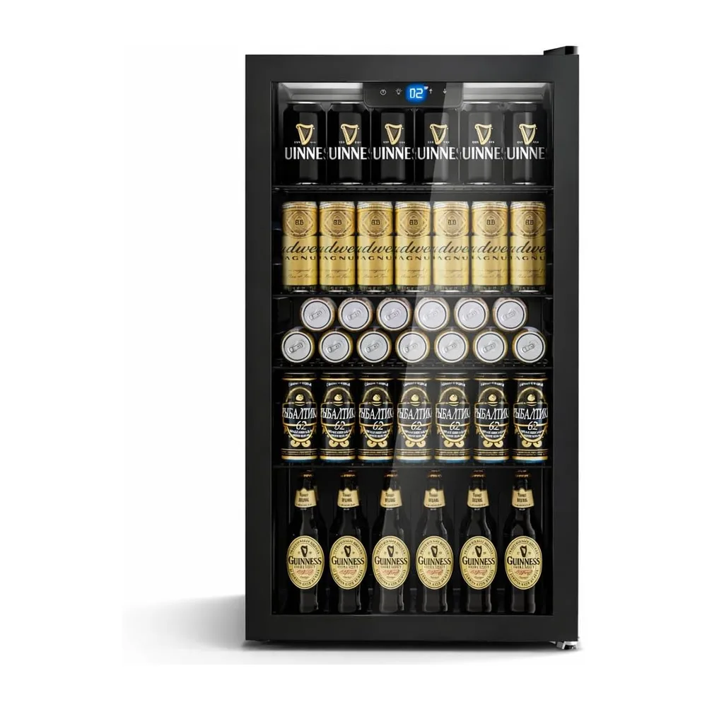 TRIUMPHKEY 86L Getränkekühlschrank, 4 Ablagen, 130 Dosen, frostfrei [Energieklasse B]