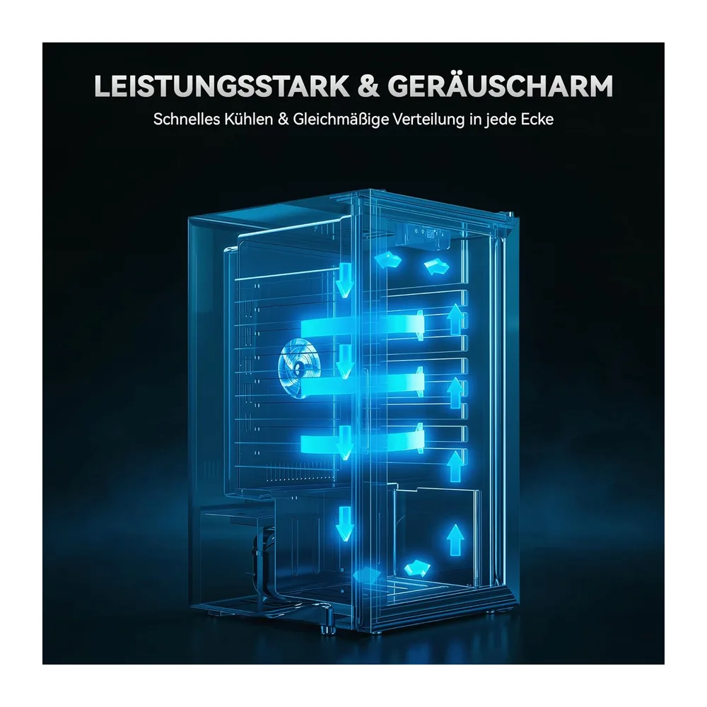TRIUMPHKEY 86L Getränkekühlschrank, 4 Ablagen, 130 Dosen, frostfrei [Energieklasse B] — 6