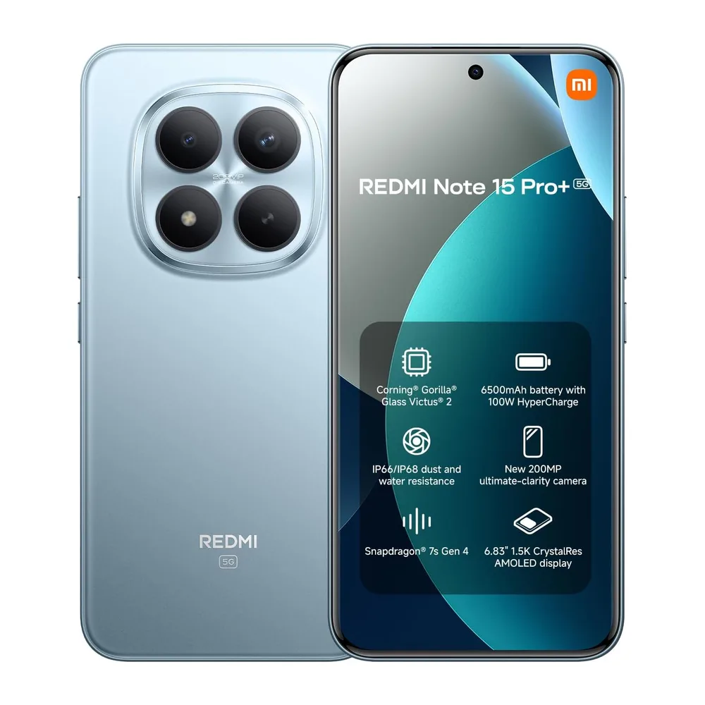 XIAOMI Redmi Note 15 Pro+ 5G 8+256 Glacier Blue (No Power Adapter Included)