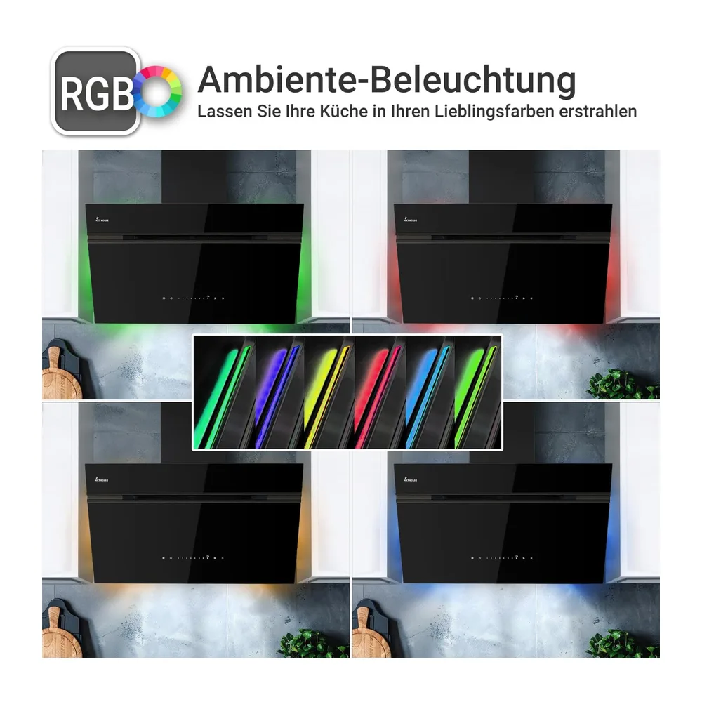 KKT KOLBE Dunstabzugshaube Wandhaube AURORA9005FB — 2