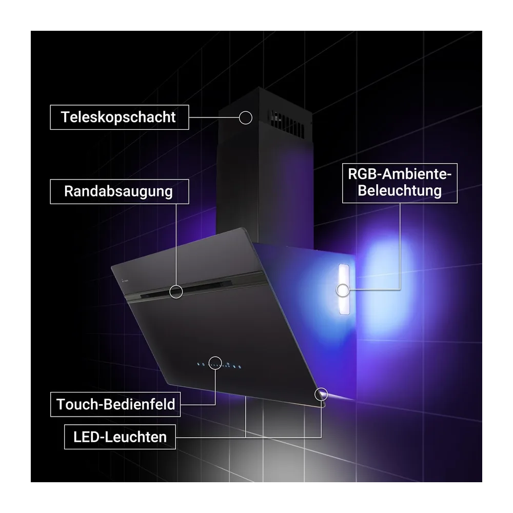 KKT KOLBE Dunstabzugshaube Wandhaube AURORA9005FB — 4