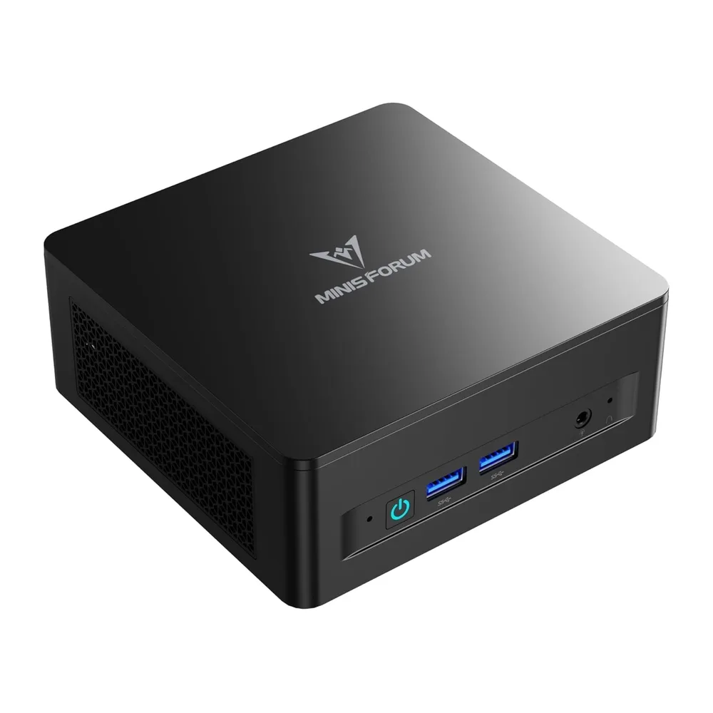 MINIS FORUM UM760 Slim Mini-PC, AMD Ryzen 5 7640HS Prozessor (6 Kerne / 12 Threads, bis zu 5,0 GHz), 16 GB
