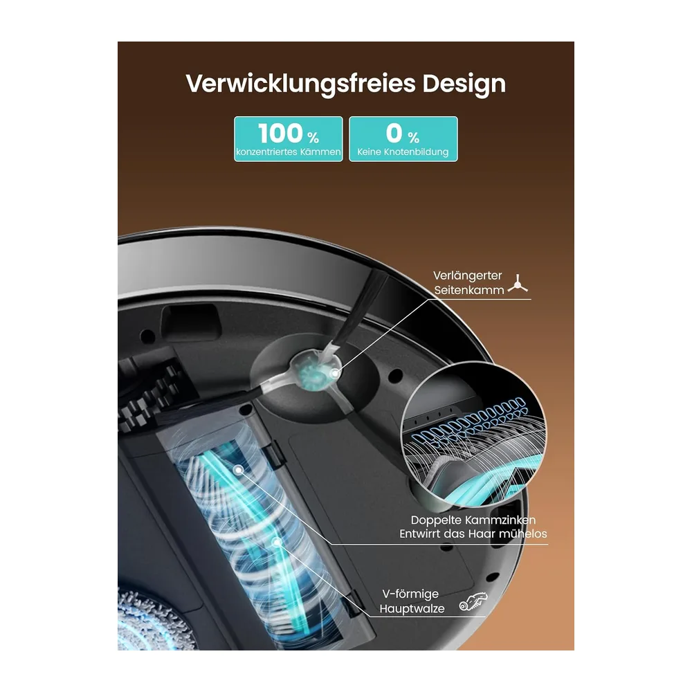 Lefant Saugroboter mit Wischfunktion 20000Pa 45°C Heißwasser-Moppwäsche — 5