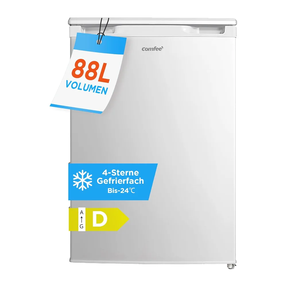 Comfee 88L Gefrierschrank, Kompakter Tiefkühlschrank, Freistehend [Energieklasse D]