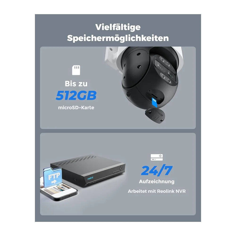 Reolink 4K PTZ Überwachungskamera Aussen — 4