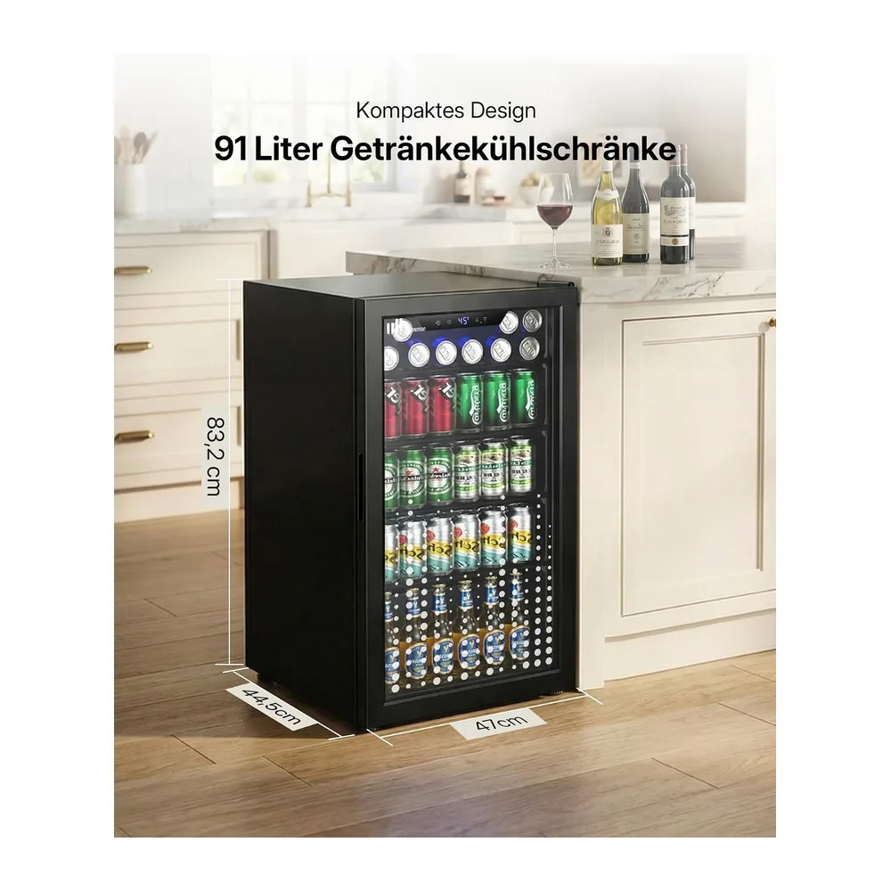 Upstreman 91L Getränkekühlschrank mit Glastür — 2