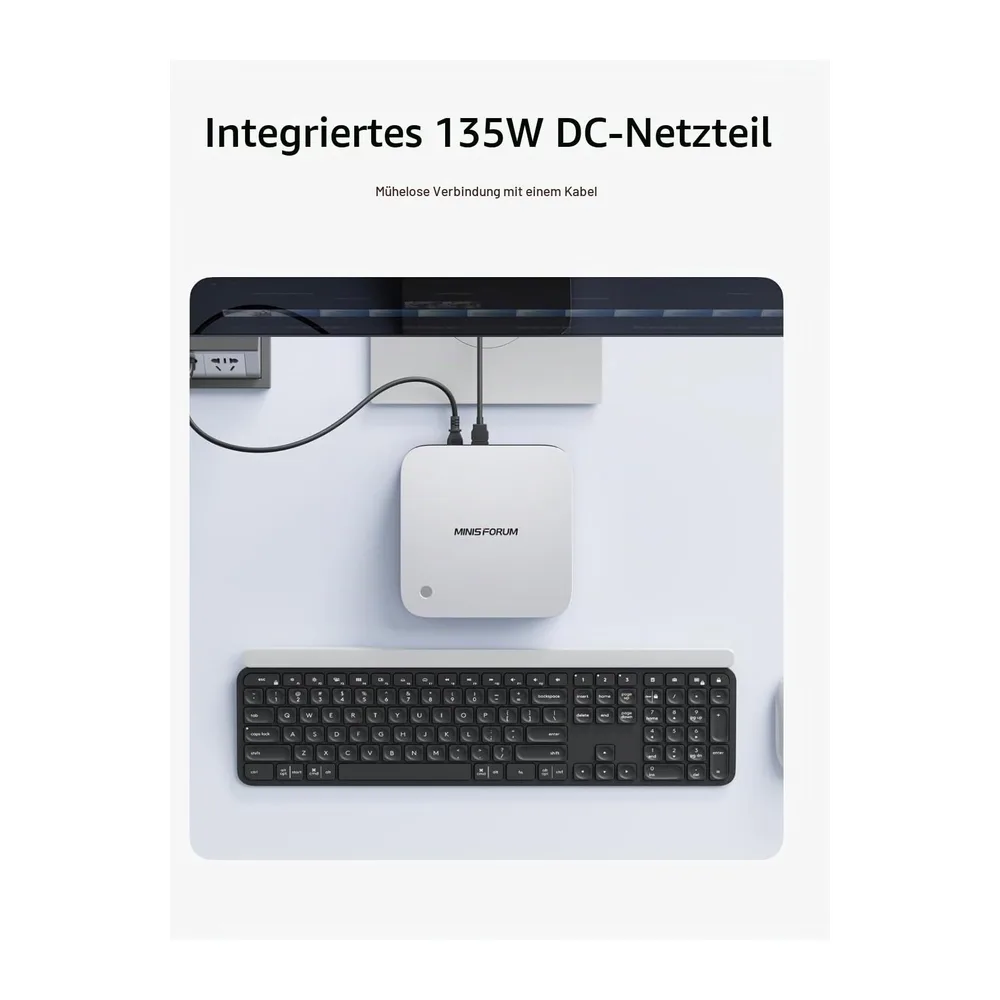 MINIS FORUM AI X1 Pro Mini PC, AMD Ryzen AI 9 HX370 (12 Kerne/24 Threads, bis zu 5,1 GHz) und AMD Radeon — 3