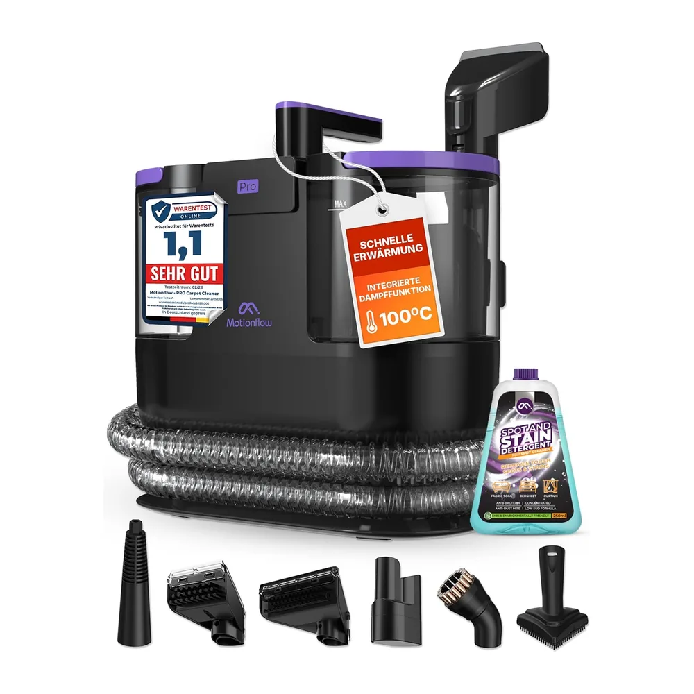 Motionflow PRO Teppichreiniger Waschsauger mit Dampffunktion